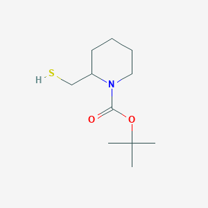 molecular formula C11H21NO2S B11873425 Tert-butyl 2-(mercaptomethyl)piperidine-1-carboxylate 