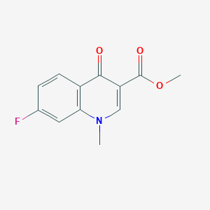 molecular formula C12H10FNO3 B11873452 Methyl 7-fluoro-1-methyl-4-oxo-1,4-dihydroquinoline-3-carboxylate 