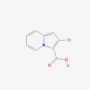 molecular formula C9H6BrNO2 B11873464 2-Bromoindolizine-3-carboxylic acid 