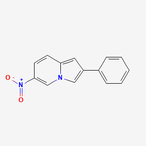 molecular formula C14H10N2O2 B11873507 6-Nitro-2-phenylindolizine CAS No. 60891-76-1