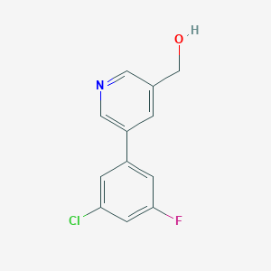 molecular formula C12H9ClFNO B11873562 (5-(3-Chloro-5-fluorophenyl)pyridin-3-yl)methanol CAS No. 1346692-19-0