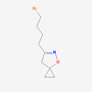molecular formula C9H14BrNO B11873634 6-(4-Bromobutyl)-4-oxa-5-azaspiro[2.4]hept-5-ene CAS No. 105627-07-4