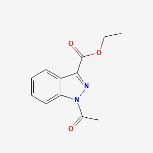 molecular formula C12H12N2O3 B11873897 Ethyl 1-acetyl-1H-indazole-3-carboxylate 