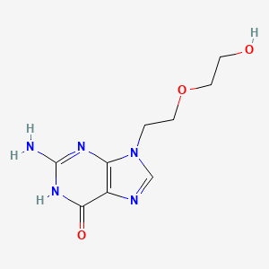molecular formula C9H13N5O3 B11873985 2-Amino-9-(2-(2-hydroxyethoxy)ethyl)-1H-purin-6(9H)-one CAS No. 81475-39-0