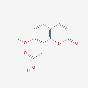 molecular formula C12H10O5 B11873998 2-(7-Methoxy-2-oxo-2H-chromen-8-yl)acetic acid CAS No. 4281-14-5