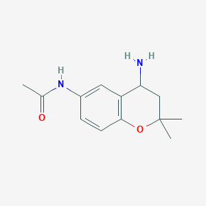 molecular formula C13H18N2O2 B11874071 N-(4-Amino-2,2-dimethylchroman-6-YL)acetamide 