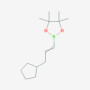 molecular formula C14H25BO2 B11874167 (E)-2-(3-cyclopentylprop-1-en-1-yl)-4,4,5,5-tetramethyl-1,3,2-dioxaborolane 
