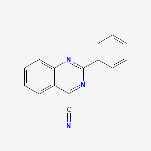 molecular formula C15H9N3 B11874282 2-Phenylquinazoline-4-carbonitrile CAS No. 67824-28-6