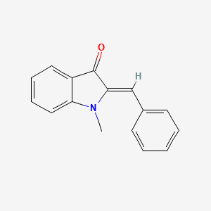 molecular formula C16H13NO B11874296 (Z)-2-Benzylidene-1-methylindolin-3-one 