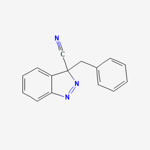 molecular formula C15H11N3 B11874322 3-Benzyl-3h-indazole-3-carbonitrile CAS No. 39678-56-3
