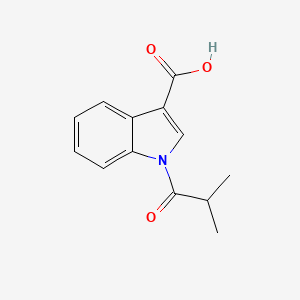 molecular formula C13H13NO3 B11874346 1-Isobutyryl-1H-indole-3-carboxylic acid 