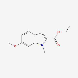 molecular formula C13H15NO3 B11874351 Ethyl 6-methoxy-1-methyl-1H-indole-2-carboxylate 
