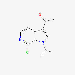molecular formula C12H13ClN2O B11874363 1-(7-Chloro-1-isopropyl-1H-pyrrolo[2,3-c]pyridin-3-yl)ethanone 