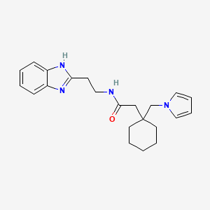 molecular formula C22H28N4O B1187438 N-[2-(1H-benzimidazol-2-yl)ethyl]-2-[1-(1H-pyrrol-1-ylmethyl)cyclohexyl]acetamide 