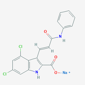 molecular formula C18H11Cl2N2O3Na B118745 Gavestinel sodium CAS No. 153436-38-5