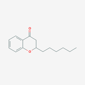 molecular formula C15H20O2 B11874522 2-Hexylchroman-4-one CAS No. 62756-36-9