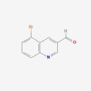 molecular formula C10H6BrNO B11874678 5-Bromoquinoline-3-carbaldehyde 