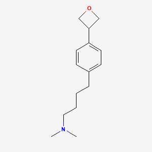 molecular formula C15H23NO B11874807 N,N-Dimethyl-4-[4-(oxetan-3-yl)phenyl]butan-1-amine CAS No. 922500-74-1
