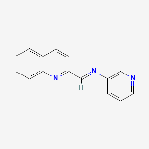molecular formula C15H11N3 B11874846 2-(N-3-Pyridylformimidoyl)quinoline CAS No. 16722-45-5