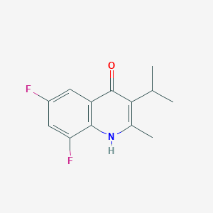 molecular formula C13H13F2NO B11874857 6,8-Difluoro-3-isopropyl-2-methylquinolin-4-ol 