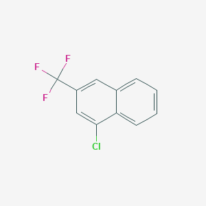 molecular formula C11H6ClF3 B11874894 1-Chloro-3-(trifluoromethyl)naphthalene 