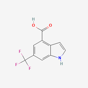 molecular formula C10H6F3NO2 B11874945 6-(Trifluoromethyl)-1H-indole-4-carboxylic acid 