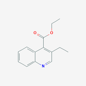 molecular formula C14H15NO2 B11874966 Ethyl 3-ethylquinoline-4-carboxylate CAS No. 21233-74-9
