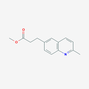 molecular formula C14H15NO2 B11874983 Methyl 3-(2-methylquinolin-6-yl)propanoate 