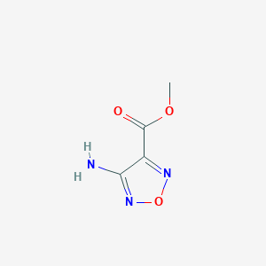 molecular formula C4H5N3O3 B118750 Methyl 4-amino-1,2,5-oxadiazole-3-carboxylate CAS No. 159013-94-2