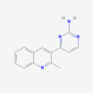 molecular formula C14H12N4 B11875072 4-(2-Methylquinolin-3-YL)pyrimidin-2-amine 