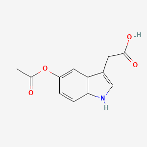 molecular formula C12H11NO4 B11875211 [5-(Acetyloxy)-1H-indol-3-yl]acetic acid CAS No. 63389-33-3