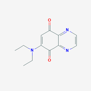 molecular formula C12H13N3O2 B11875259 6-(Diethylamino)quinoxaline-5,8-dione CAS No. 62471-81-2