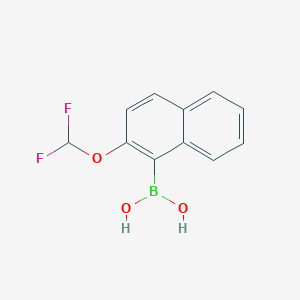molecular formula C11H9BF2O3 B11875278 2-(Difluoromethoxy)naphthalene-1-boronic acid 