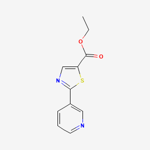 molecular formula C11H10N2O2S B11875522 Ethyl 2-(pyridin-3-yl)thiazole-5-carboxylate CAS No. 886370-75-8