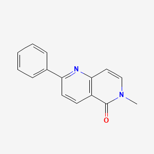 molecular formula C15H12N2O B11875590 6-Methyl-2-phenyl-1,6-naphthyridin-5(6H)-one CAS No. 61327-58-0