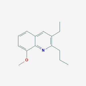 molecular formula C15H19NO B11875604 3-Ethyl-8-methoxy-2-propylquinoline CAS No. 80609-91-2