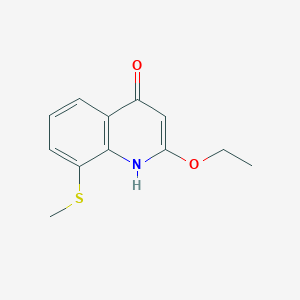 molecular formula C12H13NO2S B11875636 2-Ethoxy-8-(methylthio)quinolin-4-ol CAS No. 861397-43-5