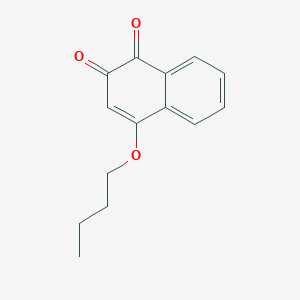 molecular formula C14H14O3 B11875640 4-Butoxynaphthalene-1,2-dione CAS No. 107909-31-9