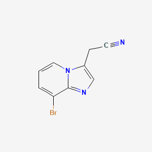 molecular formula C9H6BrN3 B11875647 2-(8-Bromoimidazo[1,2-a]pyridin-3-yl)acetonitrile 
