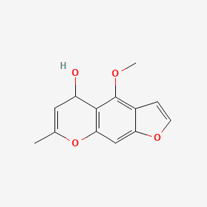 molecular formula C13H12O4 B11875679 4-Methoxy-7-methyl-5H-furo[3,2-G]chromen-5-OL CAS No. 112121-51-4