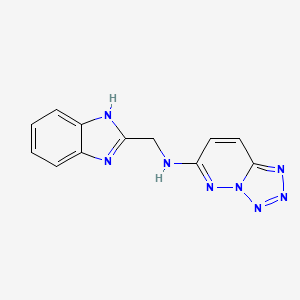 molecular formula C12H10N8 B1187571 N-(1H-benzimidazol-2-ylmethyl)tetrazolo[1,5-b]pyridazin-6-amine 