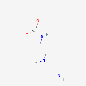 molecular formula C11H23N3O2 B11875772 tert-Butyl (2-(azetidin-3-yl(methyl)amino)ethyl)carbamate CAS No. 1193386-50-3