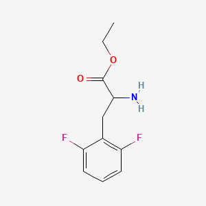 molecular formula C11H13F2NO2 B11875790 Ethyl 2-amino-3-(2,6-difluorophenyl)propanoate 