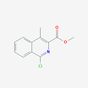 molecular formula C12H10ClNO2 B11875828 Methyl 1-chloro-4-methylisoquinoline-3-carboxylate CAS No. 89928-78-9