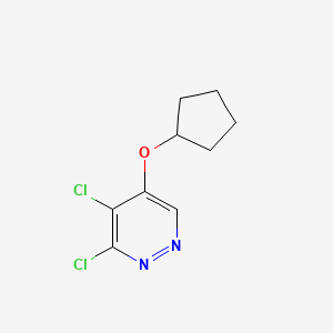 molecular formula C9H10Cl2N2O B11875830 3,4-Dichloro-5-(cyclopentyloxy)pyridazine CAS No. 1346698-12-1