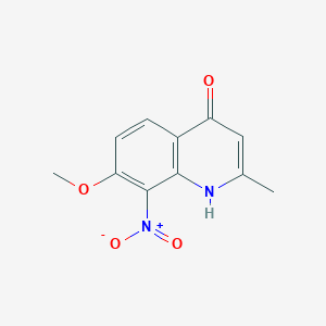 molecular formula C11H10N2O4 B11875854 7-Methoxy-2-methyl-8-nitroquinolin-4(1H)-one CAS No. 113698-08-1
