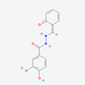 molecular formula C14H12N2O4 B118759 3,4-dihydroxy-N'-[(Z)-(6-oxocyclohexa-2,4-dien-1-ylidene)methyl]benzohydrazide CAS No. 1108233-34-6