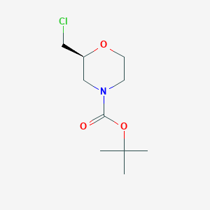 molecular formula C10H18ClNO3 B11875939 (S)-tert-Butyl 2-(chloromethyl)morpholine-4-carboxylate CAS No. 1260611-32-2