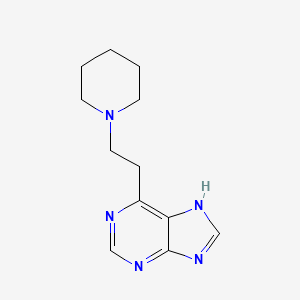 molecular formula C12H17N5 B11875968 6-(2-(Piperidin-1-yl)ethyl)-9H-purine CAS No. 920503-27-1