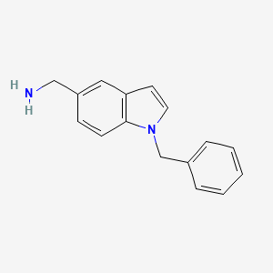 molecular formula C16H16N2 B11875998 (1-Benzyl-1H-indol-5-yl)methanamine CAS No. 887583-42-8